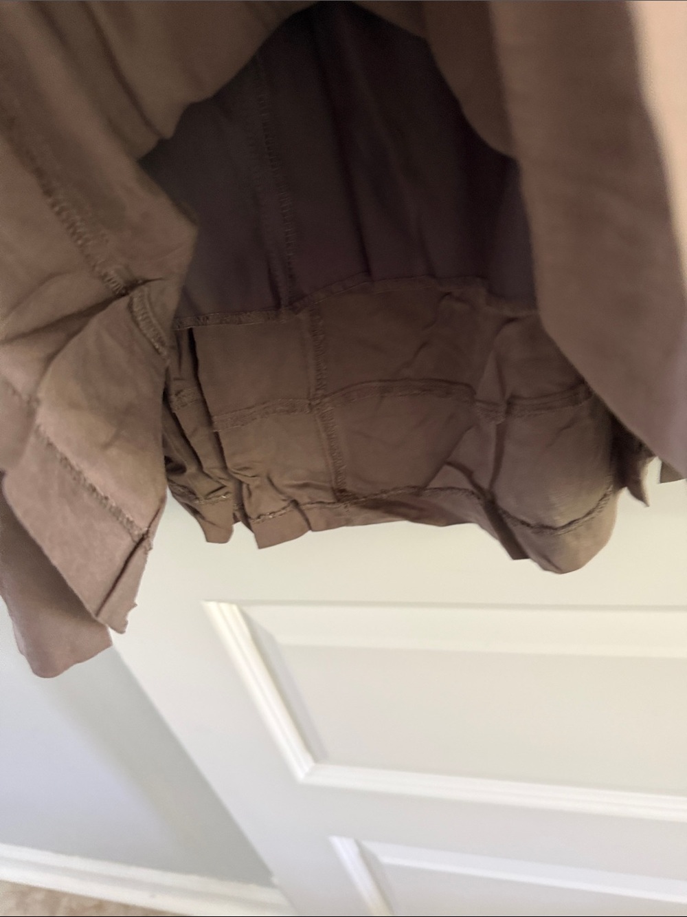 Women's Taupe Wrap Skirt with Tie Waist - Picture 4 of 6